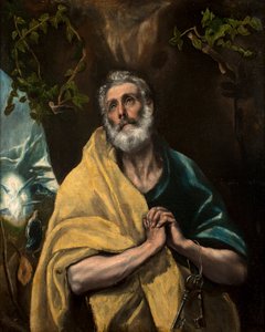 Spagnolo: Las lágrimas San Pedro o San Pedro en lágrimas San Pietro in lacrime da El Greco
