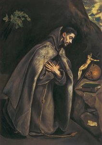 San Francesco che venera il Crocifisso da El Greco
