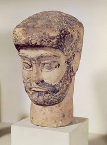 Testa di un uomo con perline, c.1800 a.C. da Elamite