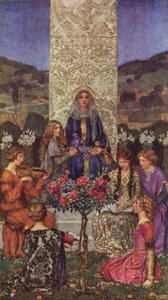 La nostra signora canta Magnificat, con toni dolcissimi da Eleanor Fortescue Brickdale