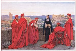 Santa Caterina da Siena negozia con Papa Gregorio XI per conto dei Fiorentini