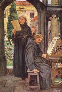 Illustrazione per La raccolta di Fratello Hilarius di Michael Fairless (litografia a colori) da Eleanor Fortescue Brickdale