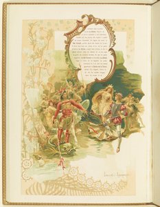 Programma per il balletto La Perle di Marius Petipa e Riccardo Drigo, 1896
