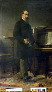 Amilcare Ponchielli (1834 - 1886). Compositore italiano. Dipinto di Eleuterio Pagliano da Eleuterio Pagliano