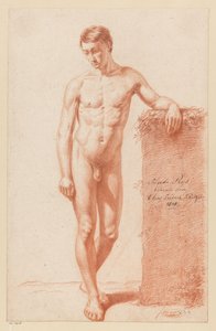 Nudo maschile in piedi, visto di fronte (2º premio 1818) da Elias Friedrich Kruger