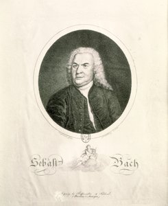 Ritratto di Johann Sebastian Bach (1685-1750) inciso da Friedrich Wilhelm Nettling (incisione)