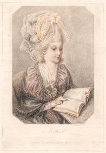 Un ritratto (Giovane donna che legge un libro) da Elias Martin