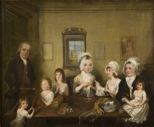 Ritratto della famiglia Latrobe di Fulneck da Elias Martin