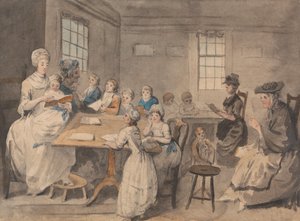 Lezione di lettura in una scuola per bambini da Elias Martin