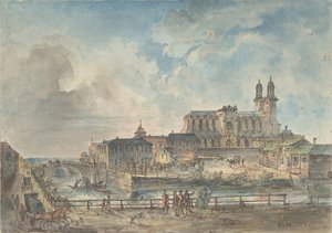Veduta della cattedrale di Uppsala da nord, XVIII-inizio XIX secolo