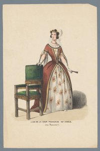 Dama di corte francese XVI secolo sotto Francesco I da Elias Spanier