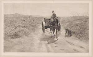 Paesaggio con carro trainato da cavalli da Elias Stark