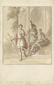 Giacobbe fugge dalla casa paterna da Elias van Nijmegen