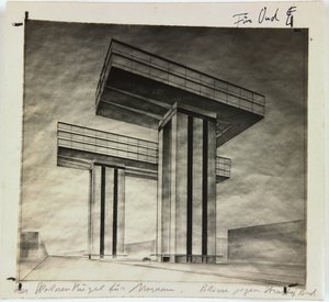 Grattacielo Wolkenbügel su Strastnoy Boulevard a Mosca, 1925