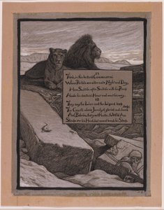 (Illustrazione per il Rubáiyát di Omar Khayyám) Tribunali di Jamshyd da Elihu Vedder