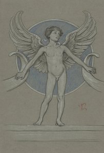 Ragazzo con ali e cornucopia da Elihu Vedder