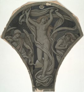 Cartone per Luna, dai sessanta studi per il soffitto di Huntington (1926.80) da Elihu Vedder