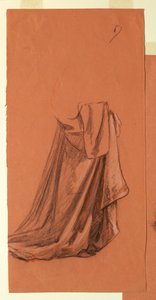 Disegno, Drappeggio (studio per il dipinto a olio "Corteo nuziale" o "Ballo", 1872-79) da Elihu Vedder