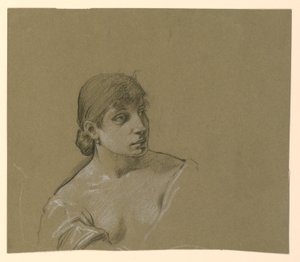 Disegno, Ritratto di giovane donna, 1885 ca. da Elihu Vedder