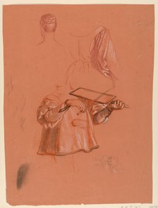 Disegno, studi di figura e di panneggio, 1885 ca. da Elihu Vedder