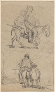 Padre, figlio e asino da Elihu Vedder