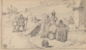 Padre e figlio, c. 1859 da Elihu Vedder