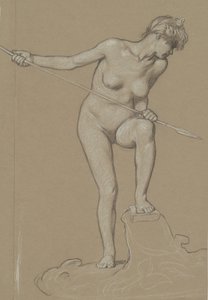 Ragazza che infilza un delfino da Elihu Vedder