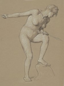 Ragazza che Caccia un Delfino, c. 1900 da Elihu Vedder