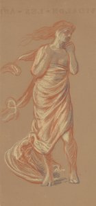 Figura femminile drappeggiata in piedi