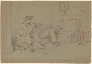 Studenti nel Quartiere Latino, Parigi da Elihu Vedder