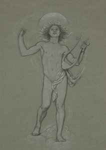 Studio per figura di Apollo, dai 60 studi per il soffitto di Huntington da Elihu Vedder