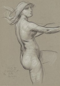 Studio per Le Parche che raccolgono le stelle da Elihu Vedder