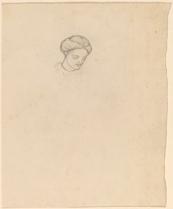 Studio della Testa di una Ragazza, c. 1858 da Elihu Vedder