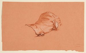 Studio di drappeggio per torso maschile in costume da Elihu Vedder