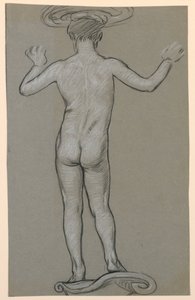 Studio di figura: progetto per una fontana da Elihu Vedder