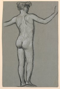 Studio di Figura per un Progetto di Fontana da Elihu Vedder