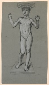 Studio di figura per un progetto di fontana da Elihu Vedder