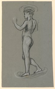 Studio di figura per un progetto di fontana da Elihu Vedder