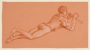 Studio di una Figura Maschile in Costume da Elihu Vedder