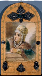 La Principessa (illustrazione del poema "La Sirena" di Aleksandr Pushkin) da Elisabeth Bem