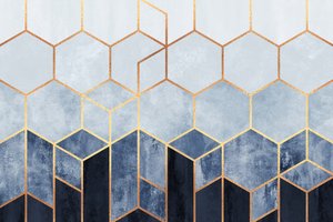 Esagoni blu geometrici moderni