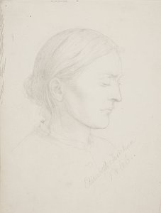 Donna anziana di profilo da Elisabeth Jerichau Baumann