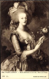 Ritratto della regina Maria Antonietta (1755-1793) (stampa) da Elisabeth Louise (after) Vigee Lebrun