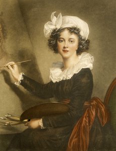 Incisione che riproduce Marie Elisabeth Louise Vigee Le Brun (o Vigee-Lebrun o Vigee Lebrun)