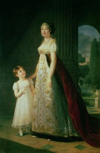 Maria Carolina Bonaparte (1782-1839) Regina di Napoli con sua figlia Laetitia Murat da Elisabeth Louise Vigee Lebrun