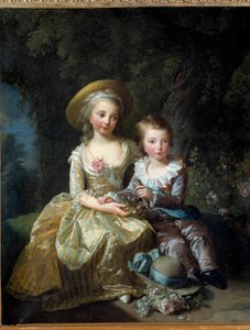 Ritratto di Maria Teresa Carlotta di Francia e del Delfino Luigi Giuseppe Saverio di Francia da Elisabeth Louise Vigee Lebrun