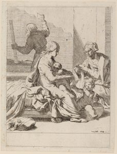 La Sacra Famiglia con Santa Elisabetta e San Giovanni Battista da Elisabetta Sirani