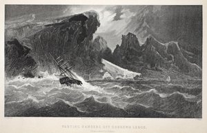 Cavi di separazione al largo di Godsend Ledge, illustrazione da The second Grinnell Expedition in Search of Sir John Franklin, 1856