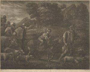 Fuga in Egitto da Elisha Kirkall