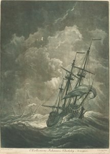 Scena di navigazione dalla collezione di John Chicheley da Elisha Kirkall after Willem van de Velde the Elder